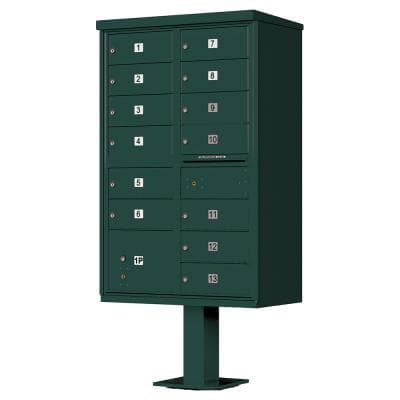 Florence vital™ 13 Door USPS Approved Cluster Box with Pedestal 1570-13